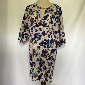 Aritta‎ Womans Shift Dress Large Floral Water Color